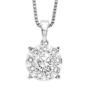 14K Diamond Pendant 1/4 ctw