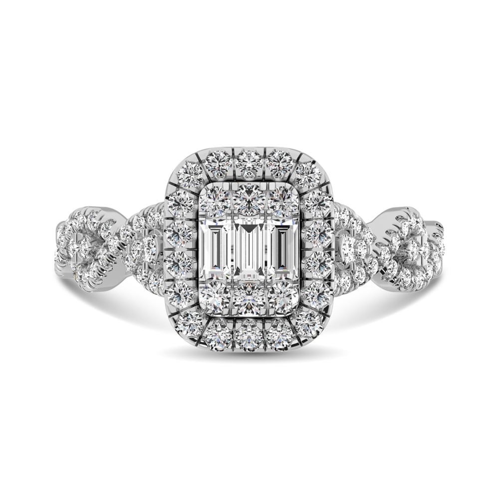 Diamond 1 Ct.Tw. Engagement Ring in 14K White Gold