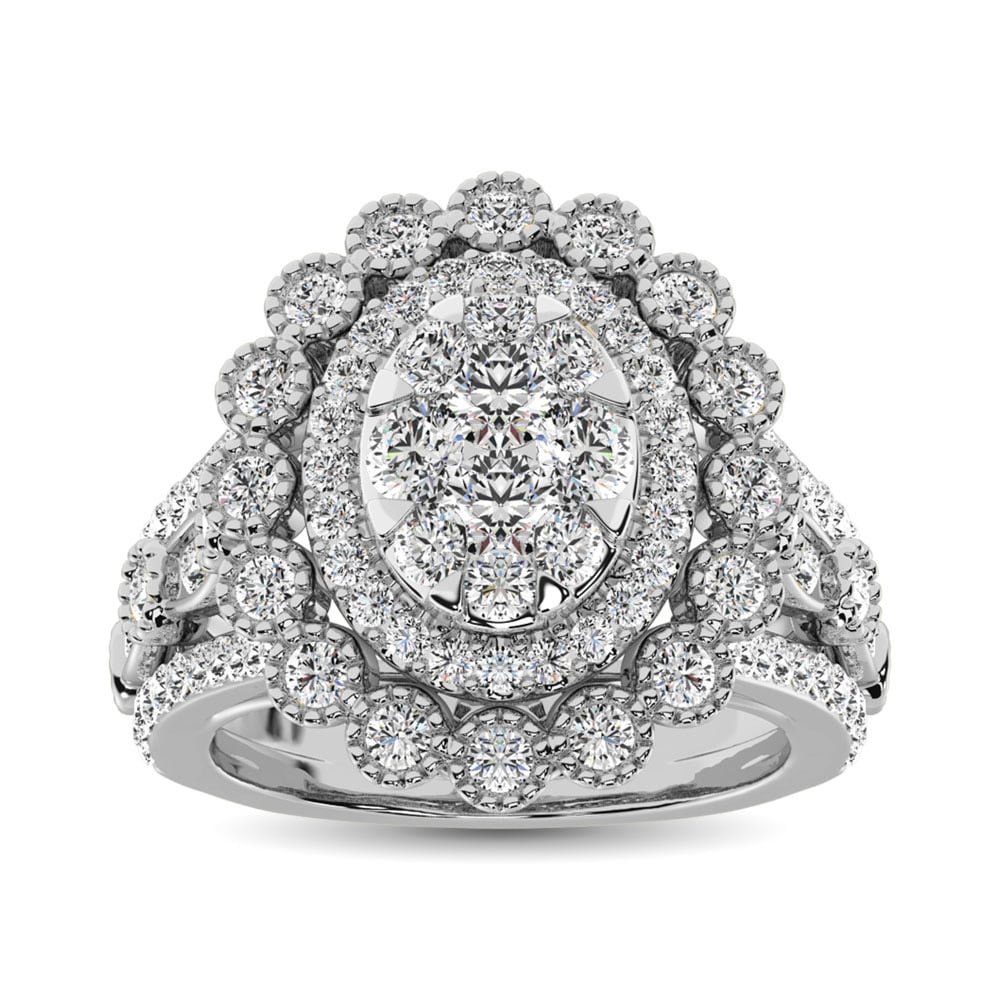 14K White Gold 2 Ct.Tw. Diamond Engagement Ring