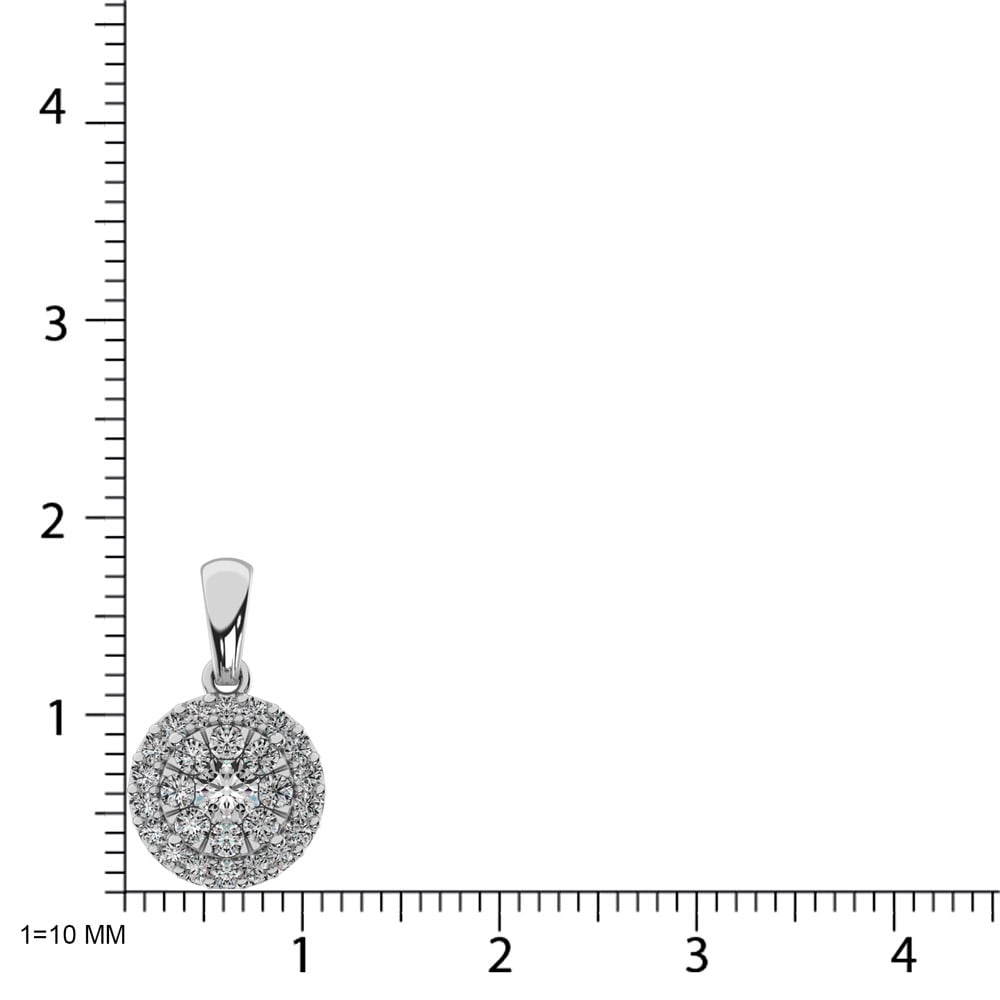 Diamond Fashion Pendant 5/8 Ct.tw Round Cut in 14K White Gold