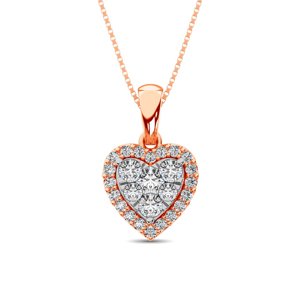 Diamond Fashion Pendant 1/2 Ct.tw Round Cut in 14K Rose Gold