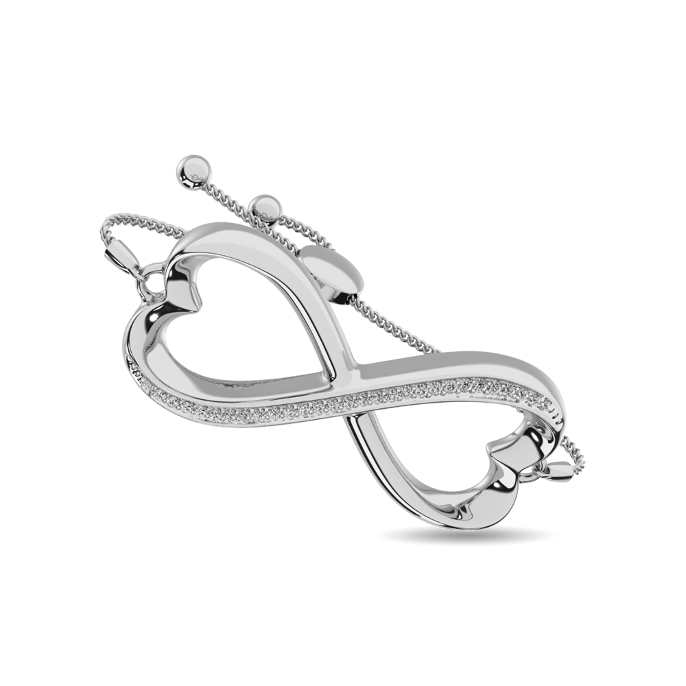 Diamond Infinity Bracelet 1/10 Ct.tw in Sterling Silver