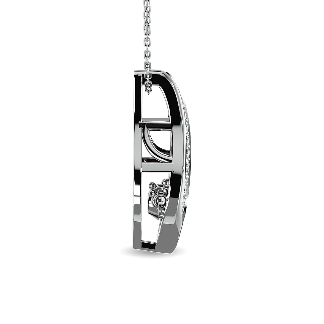 Diamond 1/8 Ct.tw Heart Pendant in 10K White Gold