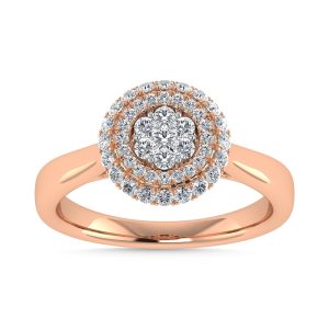Diamond 1/2 Ct.Tw. Cluster Fashion Ring in 14K Two Tone