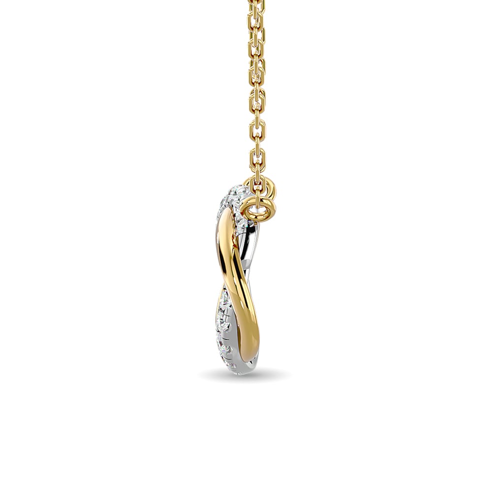 10KT WHITE GOLD 1/5CT.TW DIAMOND NECKPIECE