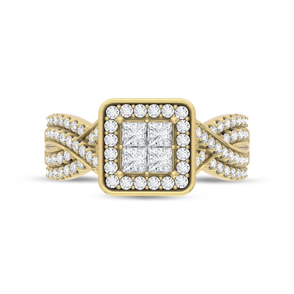 Diamond Engagement Ring 1 Ct.tw in 14K Yellow Gold