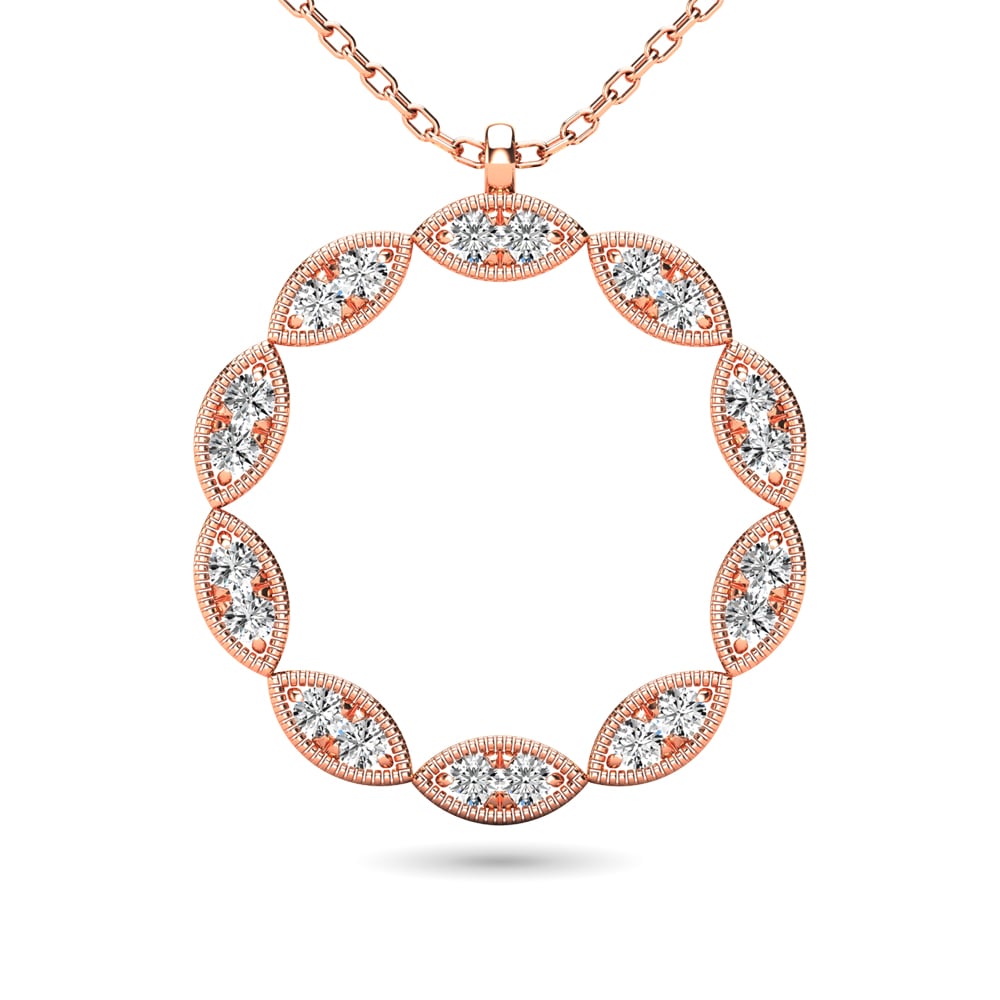 Diamond 1/10 Ct.tw Fashion Pendant in 10K Rose Gold