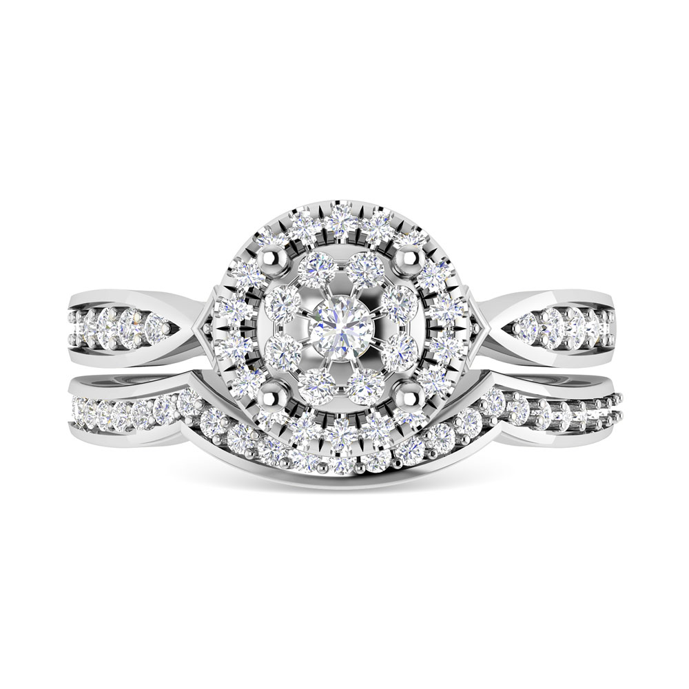 Diamond 5/8 Ct.Tw. Bridal Ring in 14K White Gold