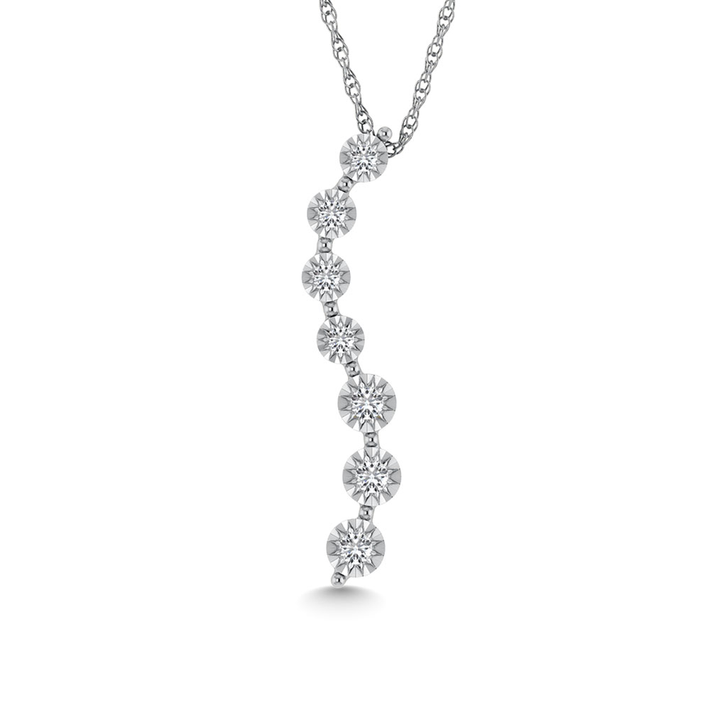 Diamond 1/10 Ct.Tw. Fashion Pendant in 10K White Gold