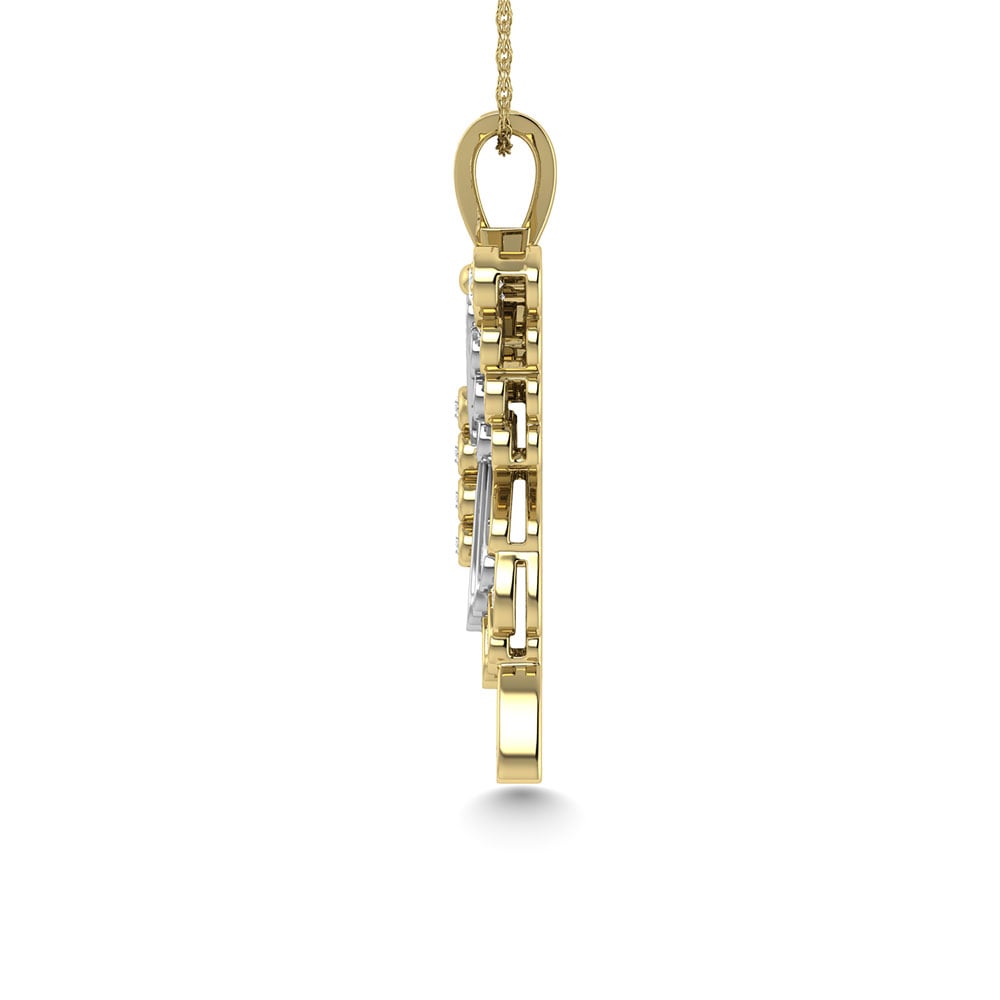 Diamond 1 7/8 Ct.Tw. Butterfly Pendant in 10K Two Tone