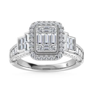 14K White Gold Diamond 1 Ct.Tw. Engagement Ring