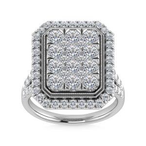14K White Gold Diamond 2 3/4 Ct.Tw. Engagement Ring
