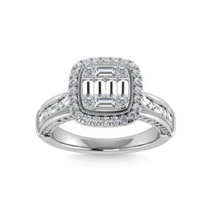 14K White Gold Diamond 3/4 Ct.Tw. Engagement Ring