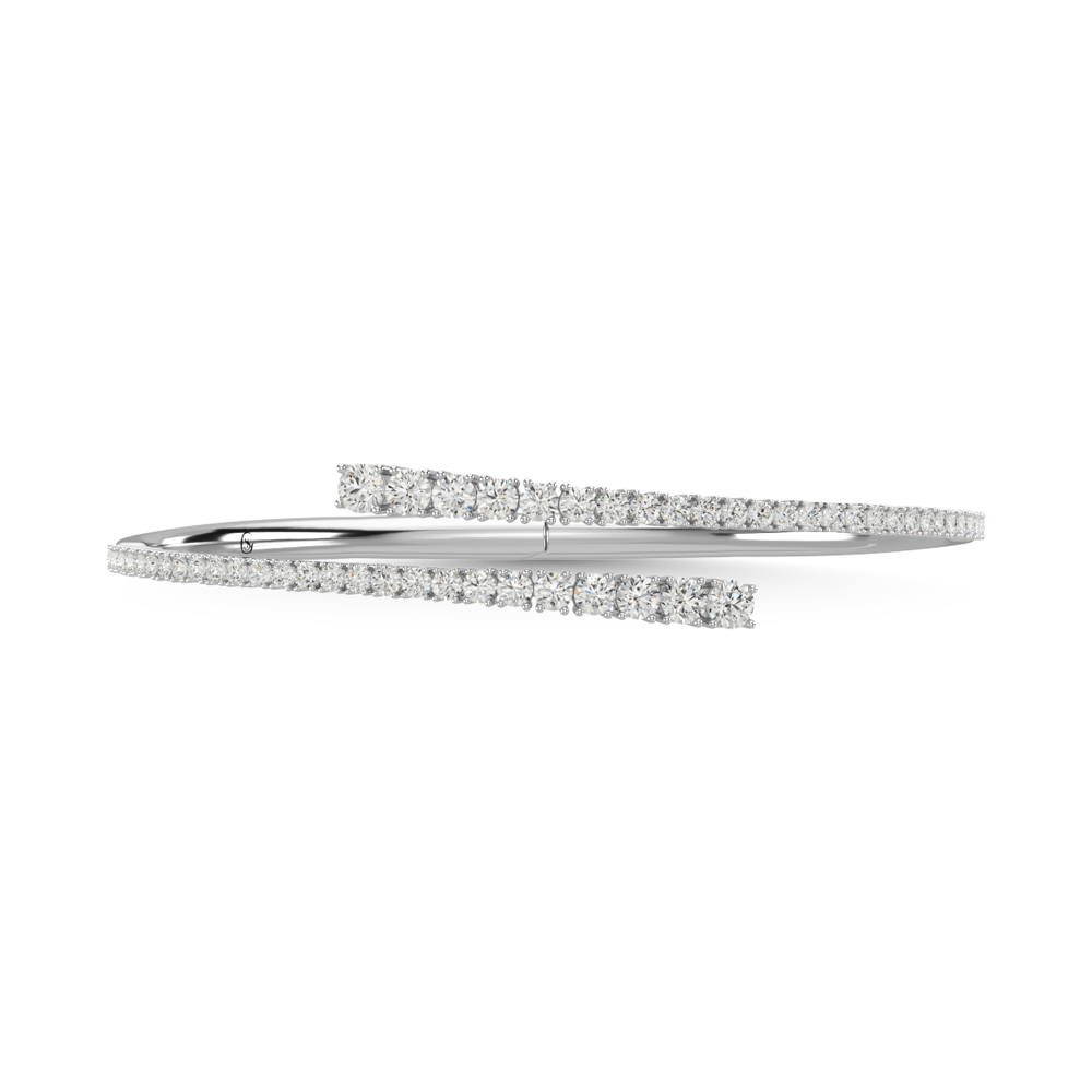 14K White Gold Diamond 2 5/8 Ct.Tw. Fashion Bangle