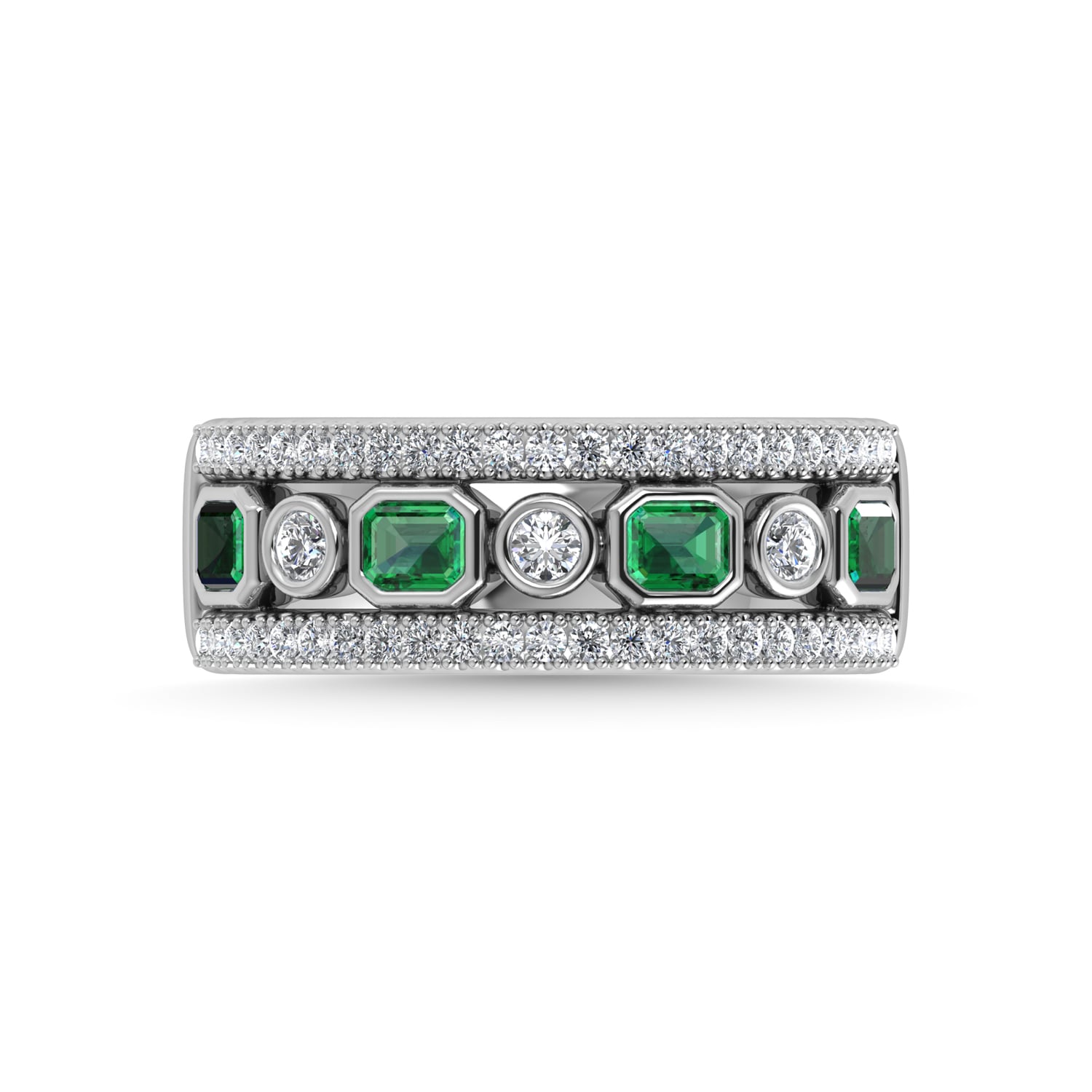 14K Two Tone Diamond 3/4 Ct.Tw. Fashion Band