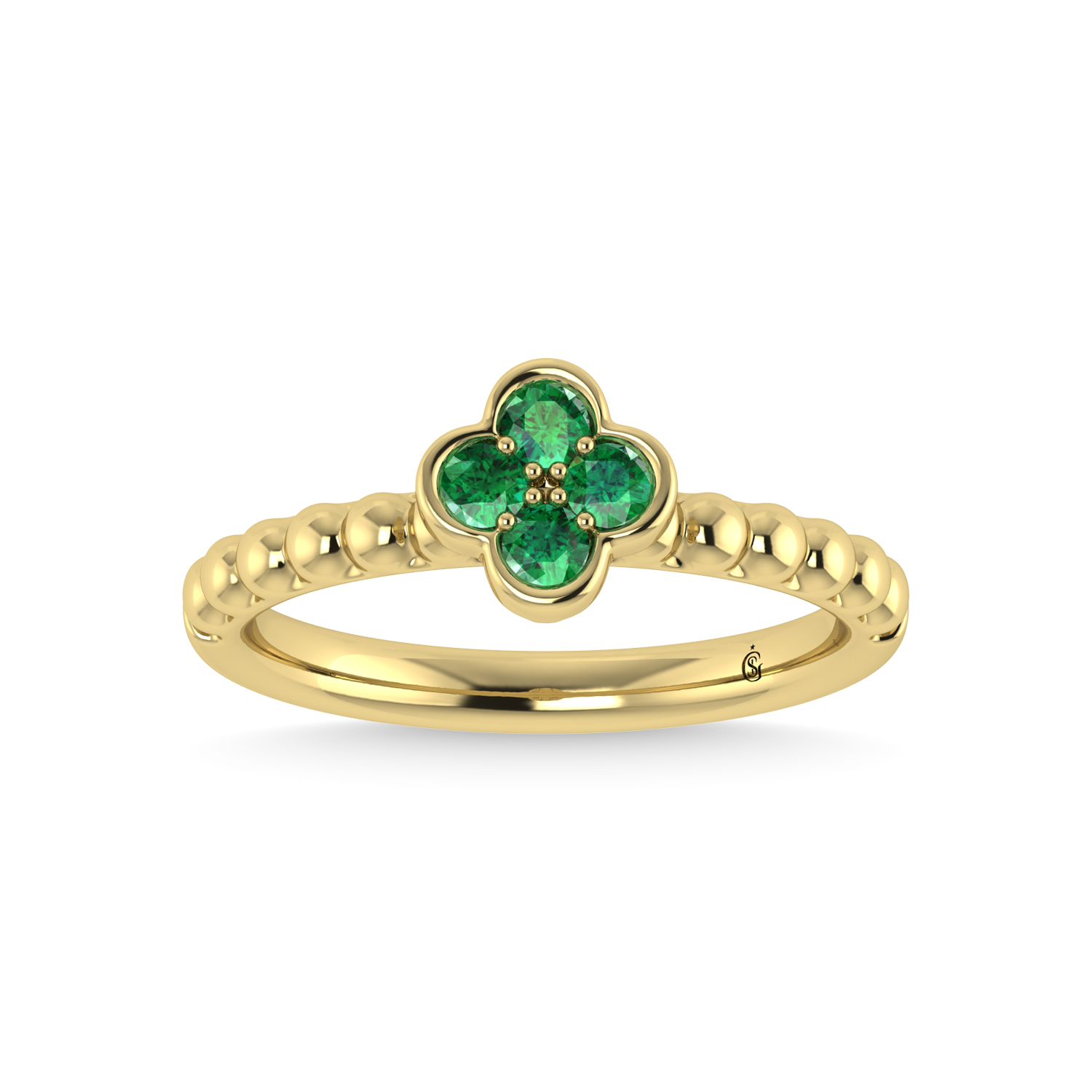 14K Yellow Gold 1/5 Ct.Tw. Diamond and Ruby Fashion Ring
