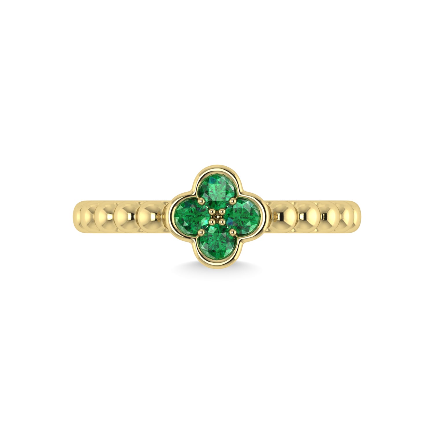 14K Yellow Gold 1/5 Ct.Tw. Diamond and Ruby Fashion Ring
