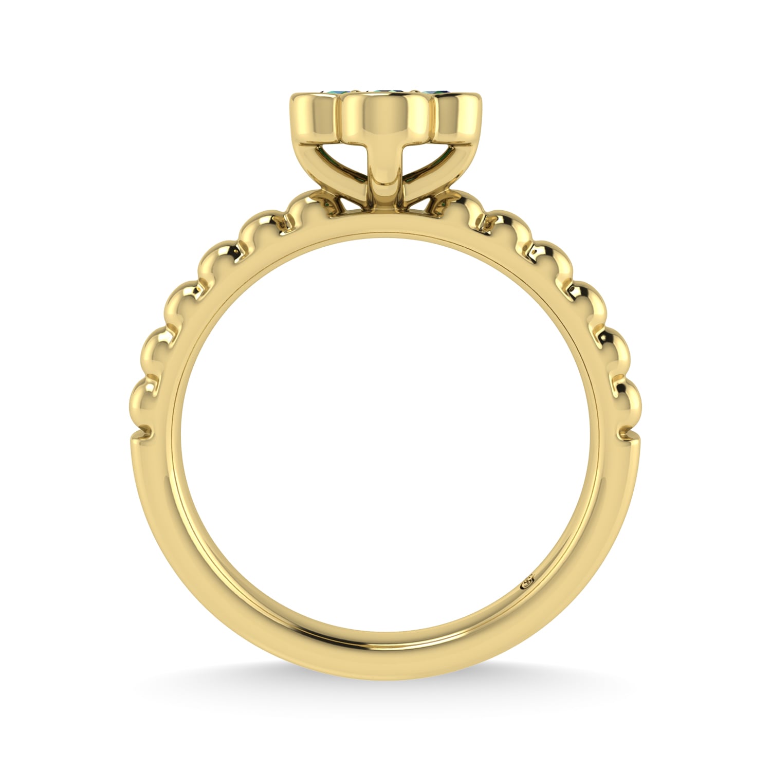 14K Yellow Gold 1/5 Ct.Tw. Diamond and Ruby Fashion Ring