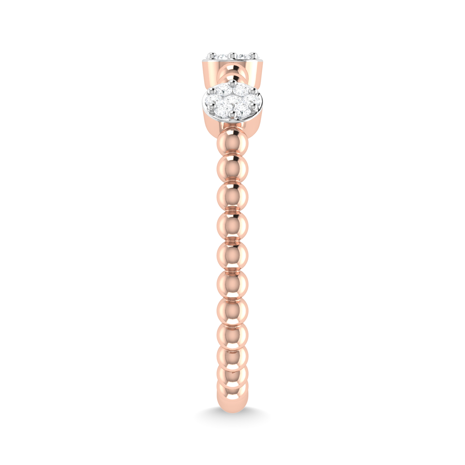 14K Rose Gold Diamond 1/8 Ct.Tw. Stackable Band