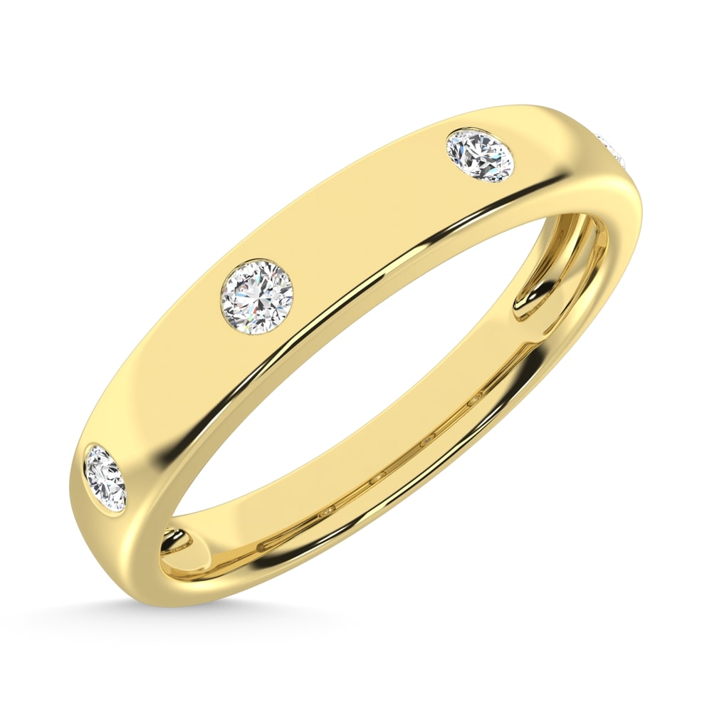 14K Yellow Gold Lab Grown Diamond 1/6 Ct.Tw. Annivesary Band