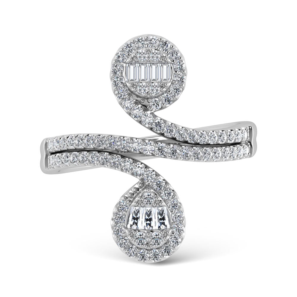 14K White Gold 1/2 Ct.Tw. Diamond Fashion Ring