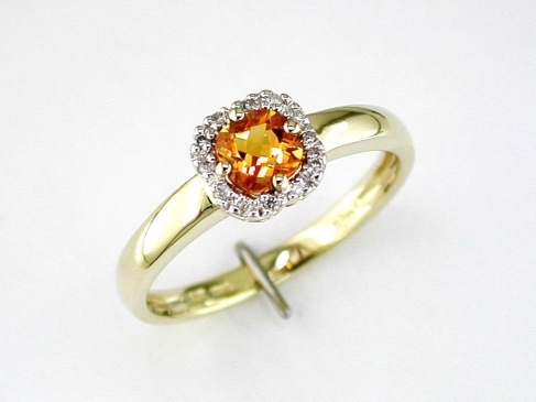 CITRINE & DIAMOND RING