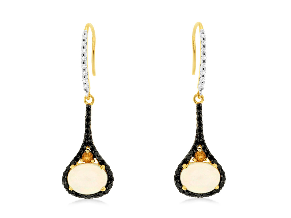 OPAL & DIAMOND EARRING