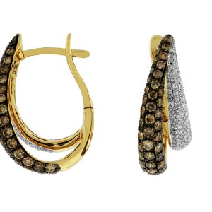 MOCHA DIAMOND & DIA EARRINMG