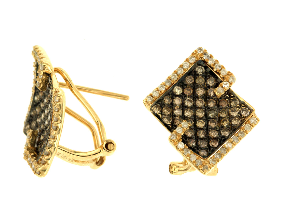 DIAMOND &MOCHA DIAMOND EARRING