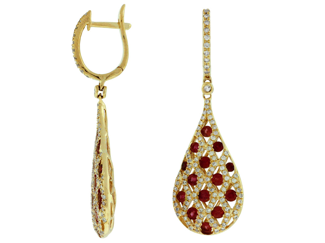 RUBY & DIAMOND EARRING