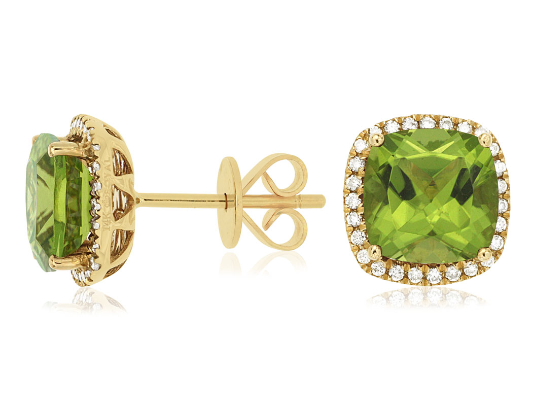 PERIDOT & DIAMOND EARRING