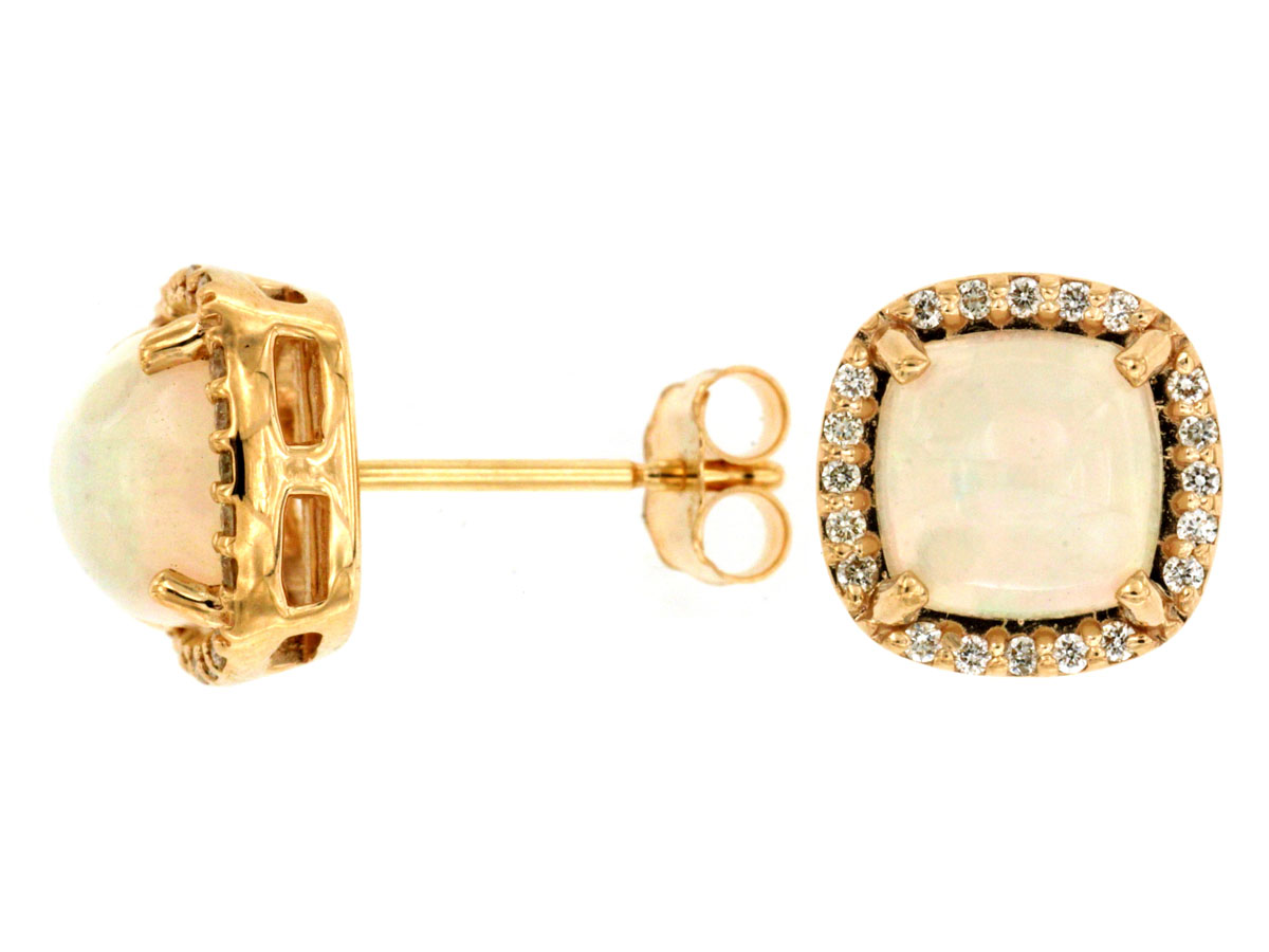 OPAL & DIAMOND EARRING