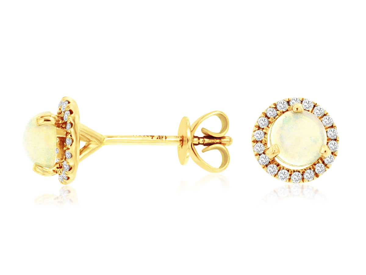 OPAL & DIAMOND EARRING
