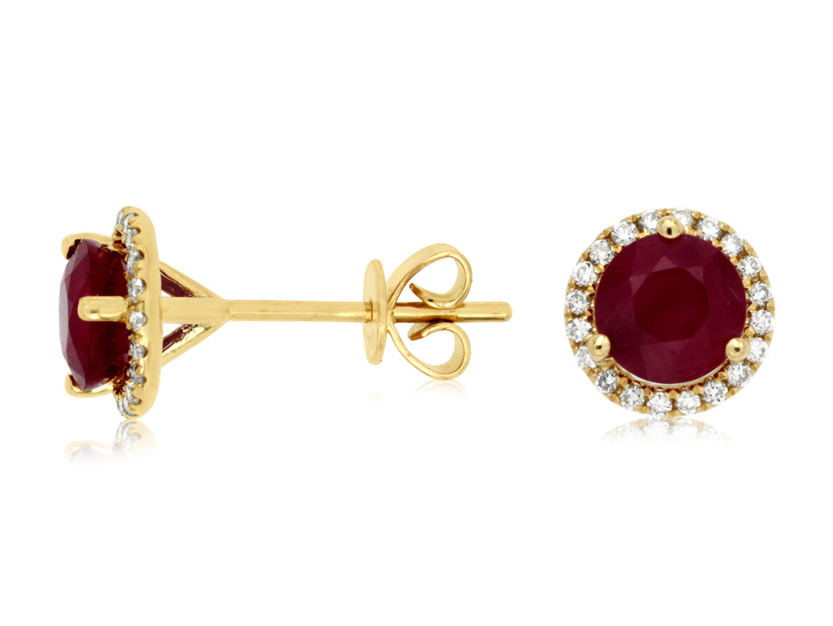RUBY & DIAMOND EARRING