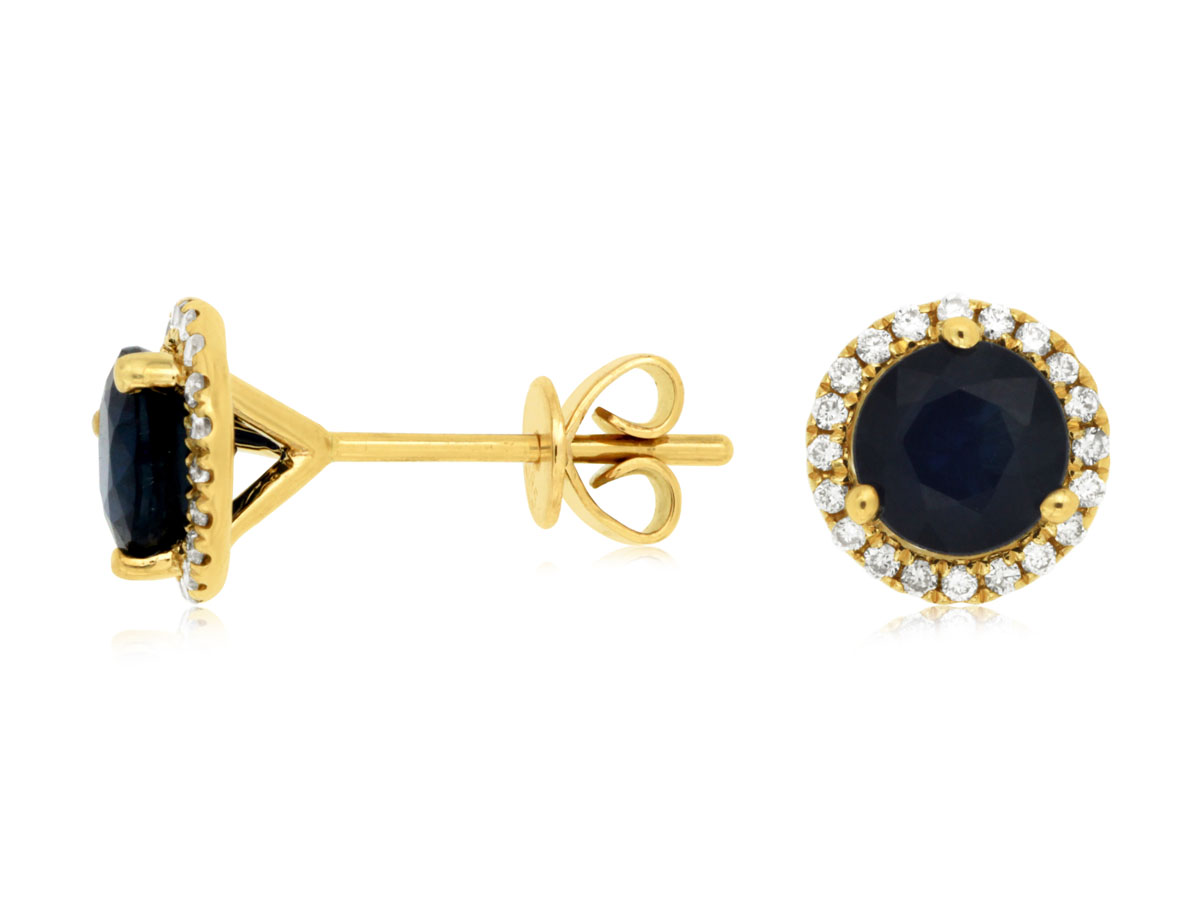 SAPPHIRE & DIAMOND EARRING