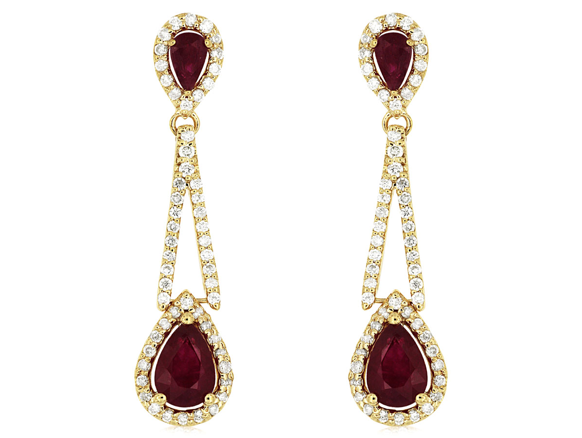 RUBY & DIAMOND EARRING