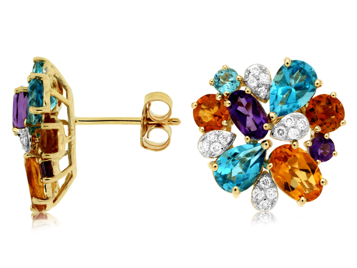 DIAMOND & SEMI PRECIOUS EARRNG