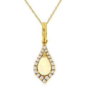 OPAL & DIAMOND PENDANT