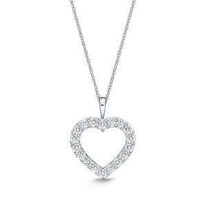 Open Heart Pendant .15ctw approx.