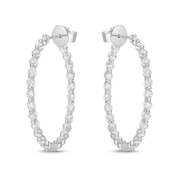 Aura Diamond Hoops 3ctw approx.