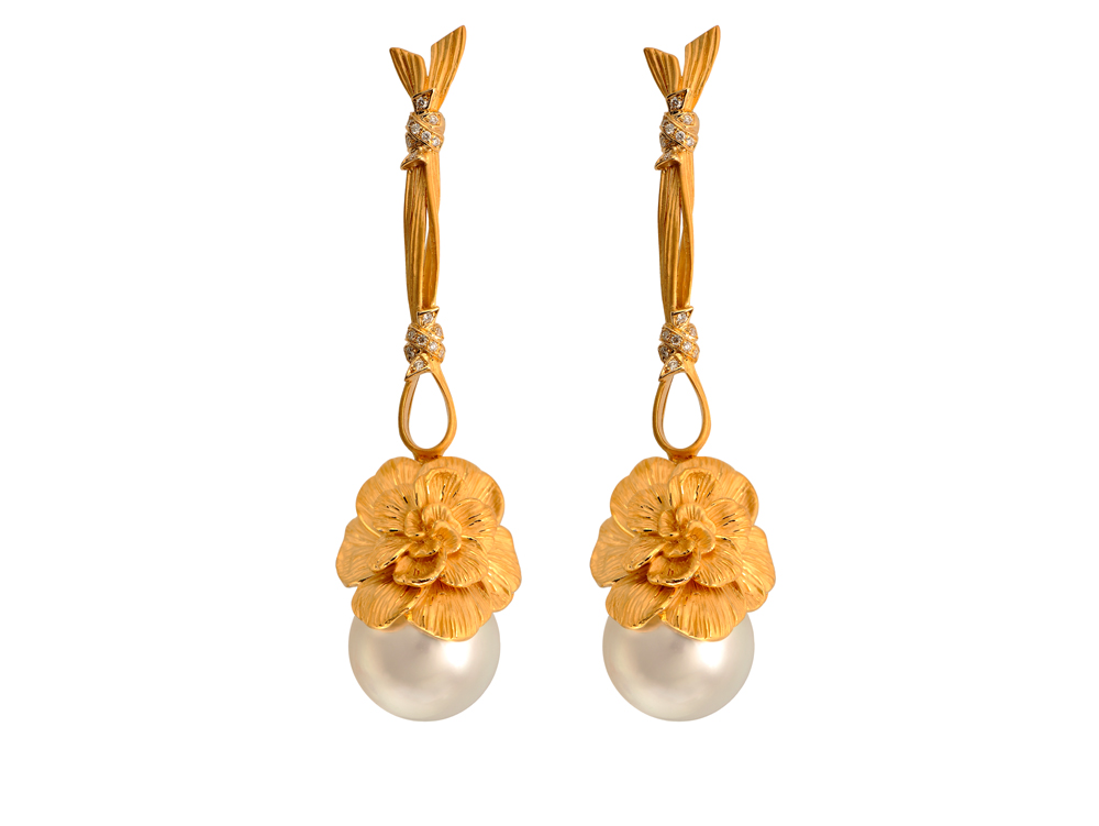 Carrera y Carrera Gardenia Long Drop Earrings