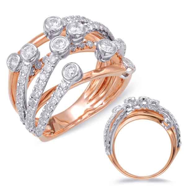 White & Rose Diamond Fashion Ring