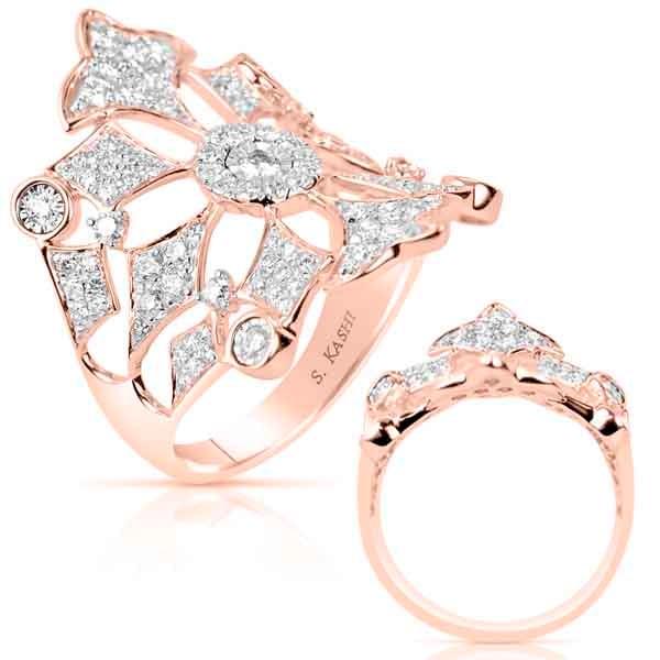 Rose Gold Diamond Fashion Ring