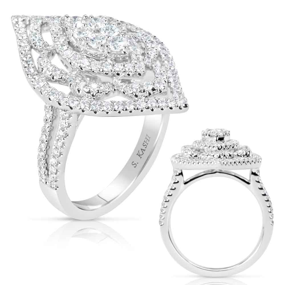 White Gold Diamond Fashion Ring