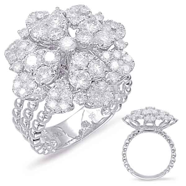 White Gold Diamond Fashion Ring