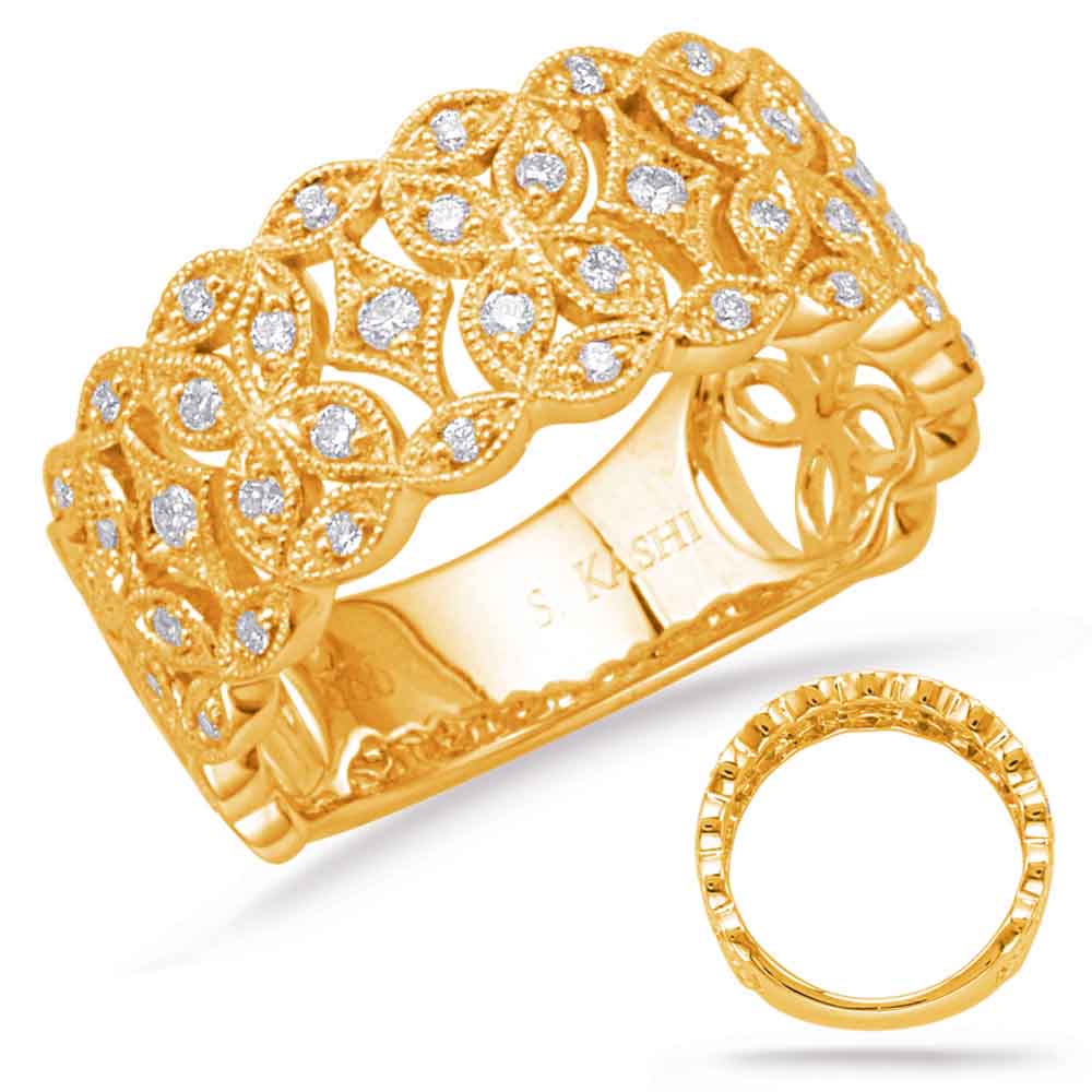 Yellow Gold Diamond Fashion Ring