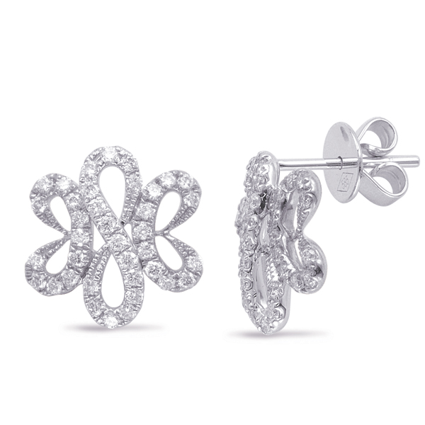 White Gold Diamond Earring