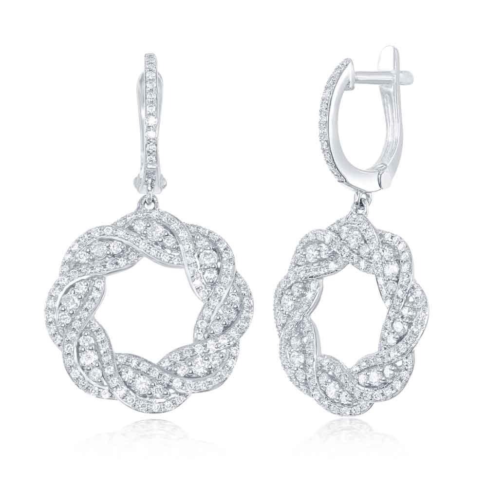 White Gold Diamond Hoop Earring