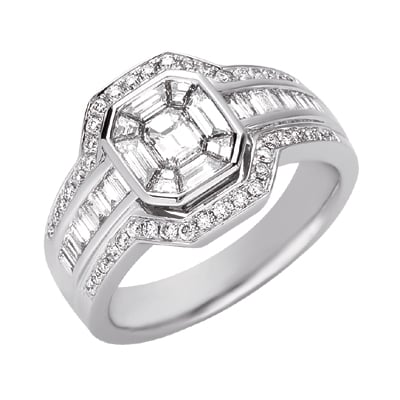 White Gold Diamond Ring