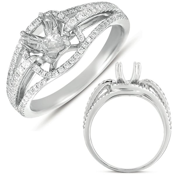 White Gold Halo Engagement Ring